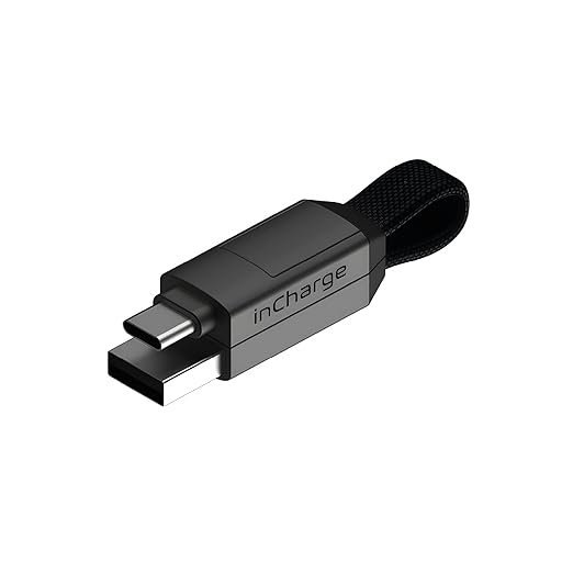 inCharge 6: Portable 6-in-1 Keychain Charging Cable | Mercury Gray